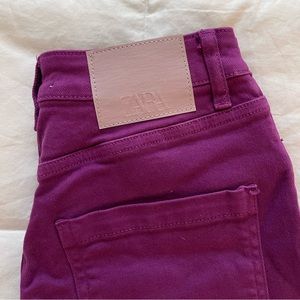 ZARA Purple Split-Leg Jeans